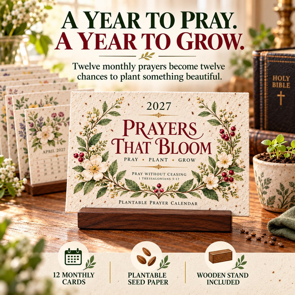 ⏳ Last Day 49% OFF – 🌱 2027 Prayers That Bloom Plantable Prayer Calendar