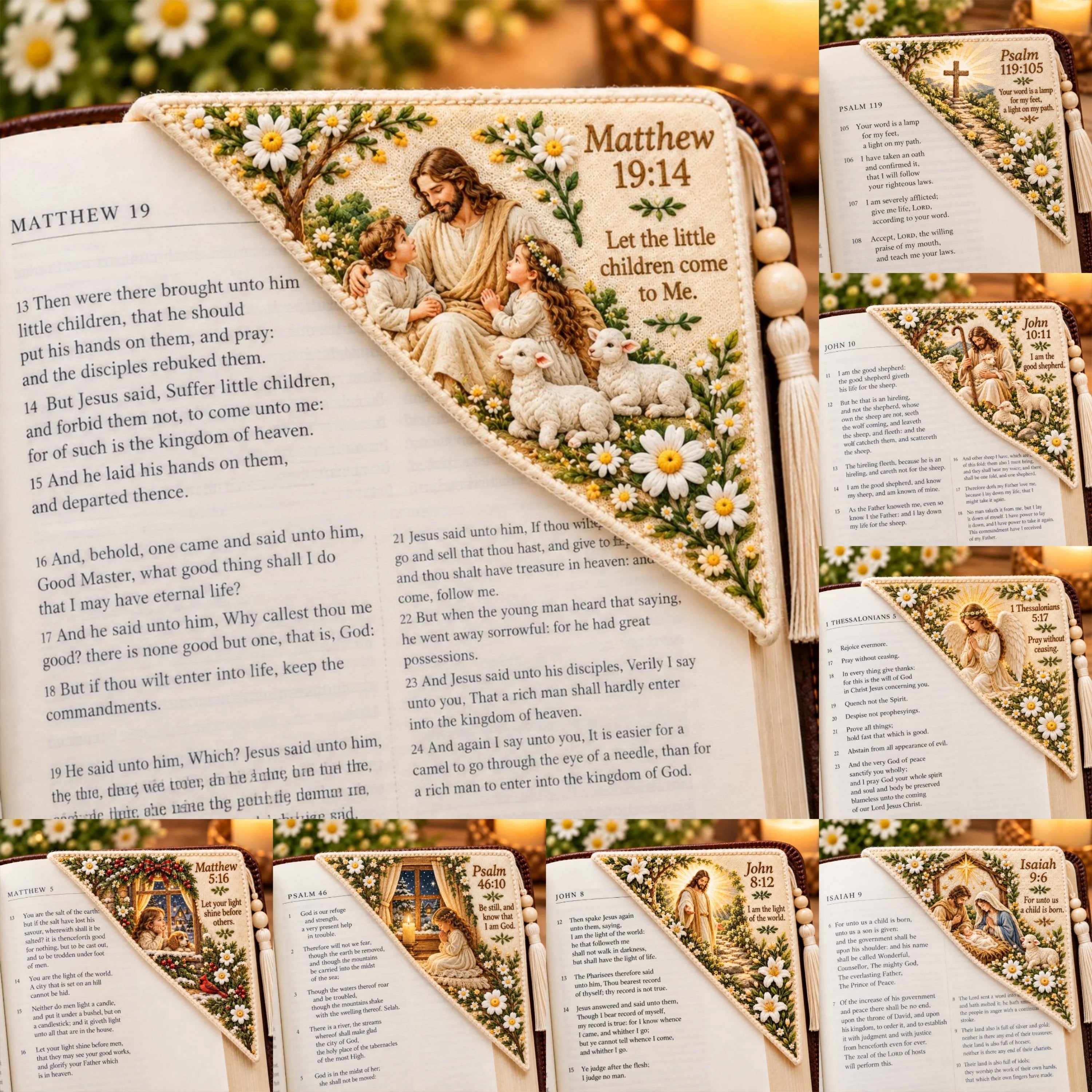 Scripture Driven Bookmarks 🔥LAST DAY 50% OFF - ️ Embroidered Bible Corner Bookmarks – aiontr.shop