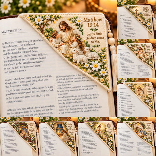 🔥LAST DAY 50% OFF - ✝️ Embroidered Bible Corner Bookmarks