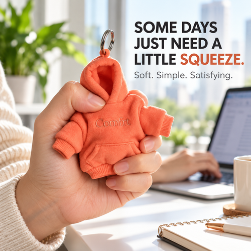 🎁Last Day 49% OFF🔥A Little Squeeze of Calm: Mini Hoodie Stress Ball Keychain 🧸🔑