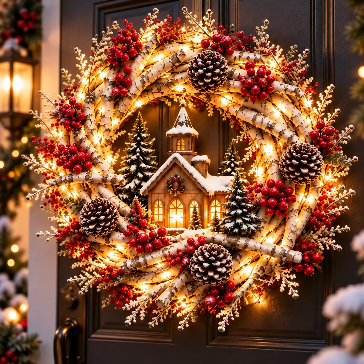 LAST DAY 70% OFF - Birch Cardinal Wreath