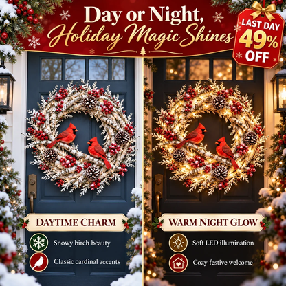 LAST DAY 70% OFF - Birch Cardinal Wreath