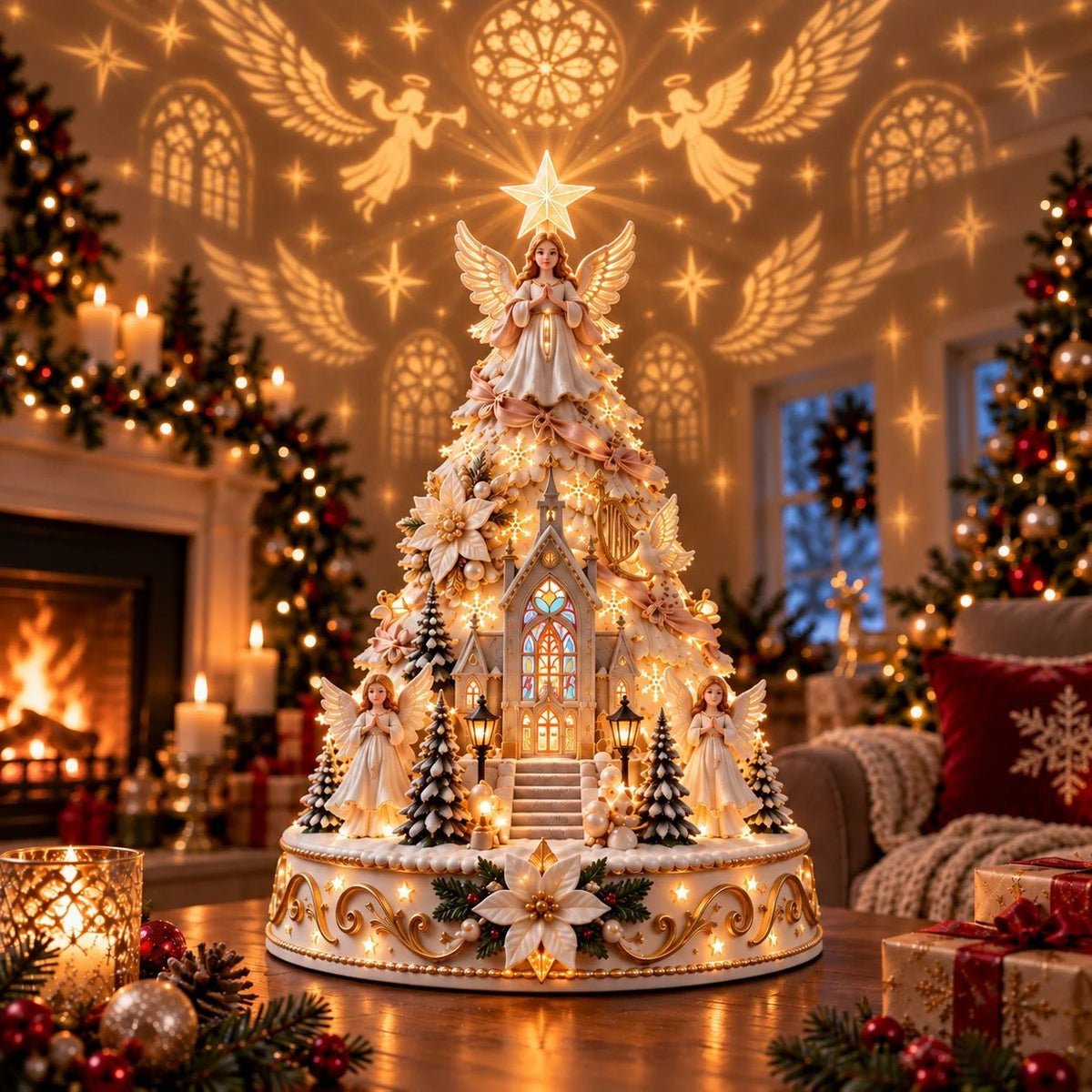 🤩70% OFF🎄Christmas Village Projection Centerpiece – BUY 2 FREE SHIPPING