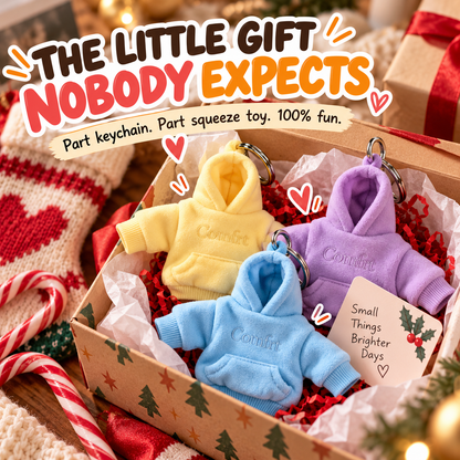 🎁Last Day 49% OFF🔥A Little Squeeze of Calm: Mini Hoodie Stress Ball Keychain 🧸🔑