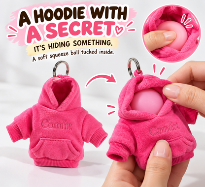 🎁Last Day 49% OFF🔥A Little Squeeze of Calm: Mini Hoodie Stress Ball Keychain 🧸🔑