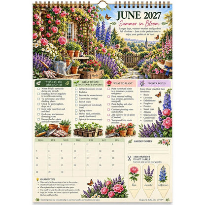 🌿2027 Four Seasons Gardening Calendar & Monthly Planner