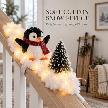 🐧 Penguin Christmas Stair Snow Decor