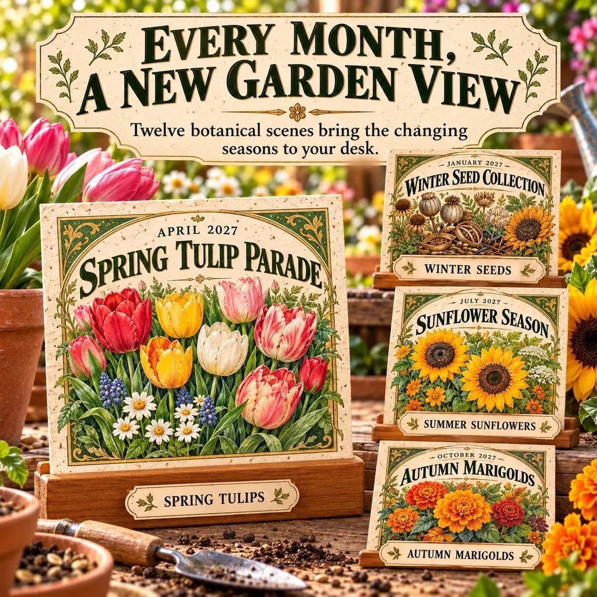 🌱 2027 Heirloom Garden Plantable Seed Calendar🌼
