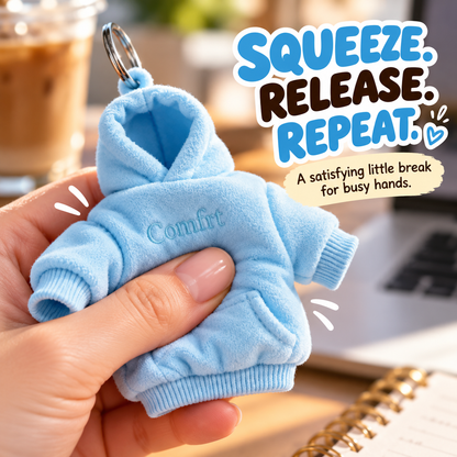 🎁Last Day 49% OFF🔥A Little Squeeze of Calm: Mini Hoodie Stress Ball Keychain 🧸🔑