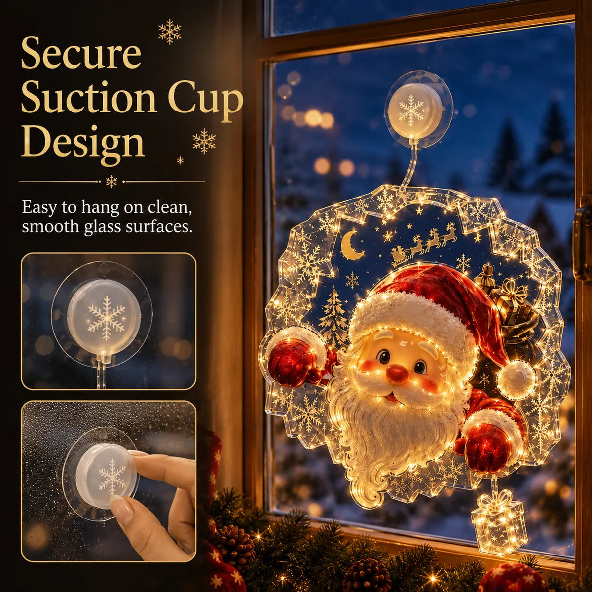 🎄Lighted Christmas Window Decoration with Suction Cup
