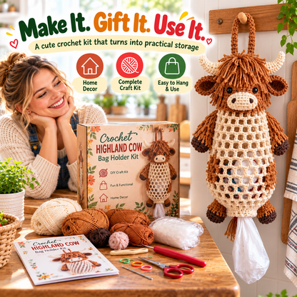 Crochet Animal Bag Holder DIY Kit – BUY 2 FREE SHIPPING