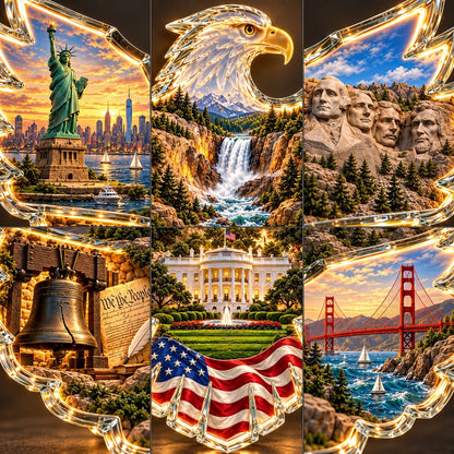 🦅American Heritage Lighted Eagle Wall Art ✨