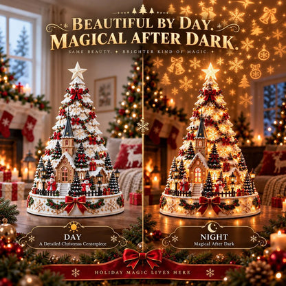 🤩70% OFF🎄Christmas Village Projection Centerpiece – BUY 2 FREE SHIPPING