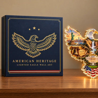 🦅American Heritage Lighted Eagle Wall Art ✨