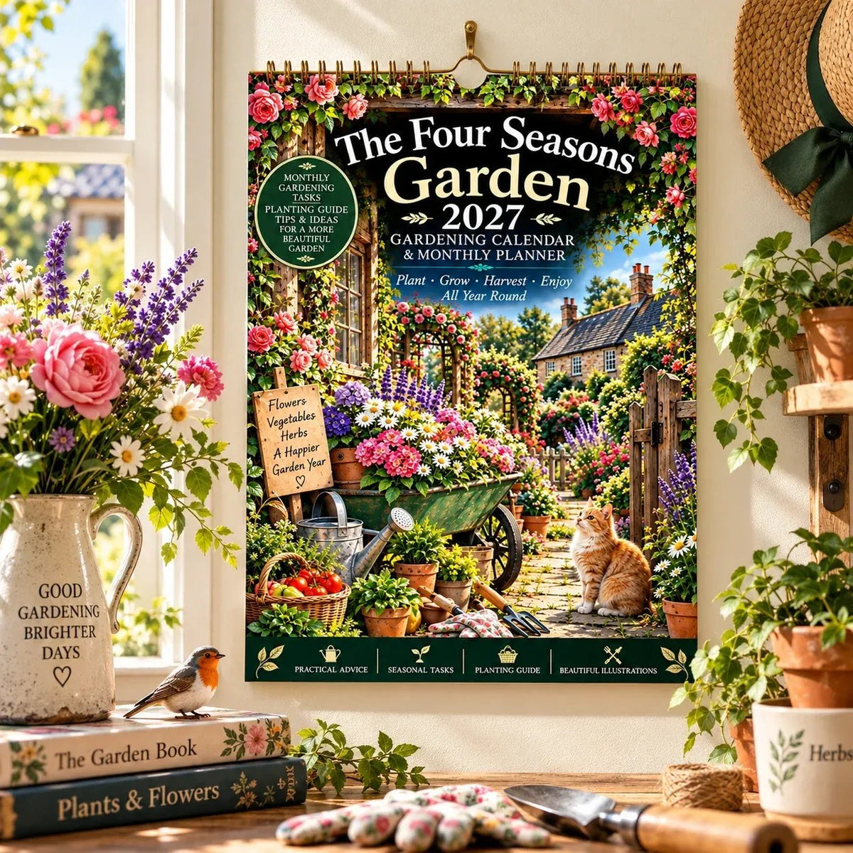 🌿2027 Four Seasons Gardening Calendar & Monthly Planner