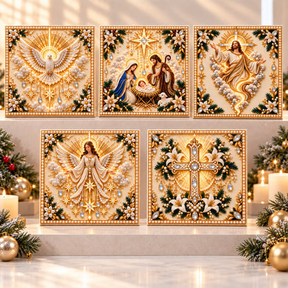 ⏳ Last Day 75% OFF – ✝️ Beginner-Friendly Christian Pearl Bead Art Kit | Pre-Printed Design with Built-In Wooden Frame & Complete Tools 💕