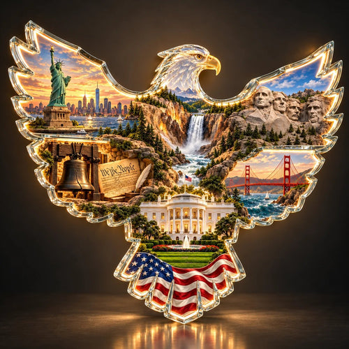 🦅American Heritage Lighted Eagle Wall Art ✨