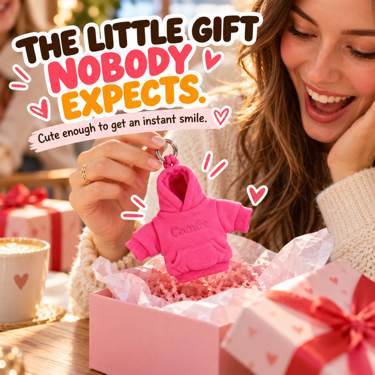 🎁Last Day 49% OFF🔥A Little Squeeze of Calm: Mini Hoodie Stress Ball Keychain 🧸🔑