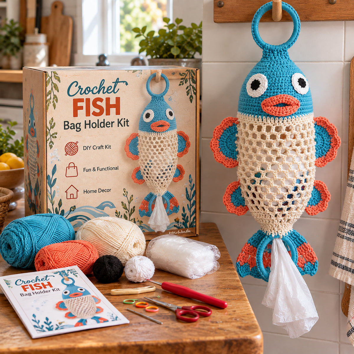 Crochet Animal Bag Holder DIY Kit – BUY 2 FREE SHIPPING