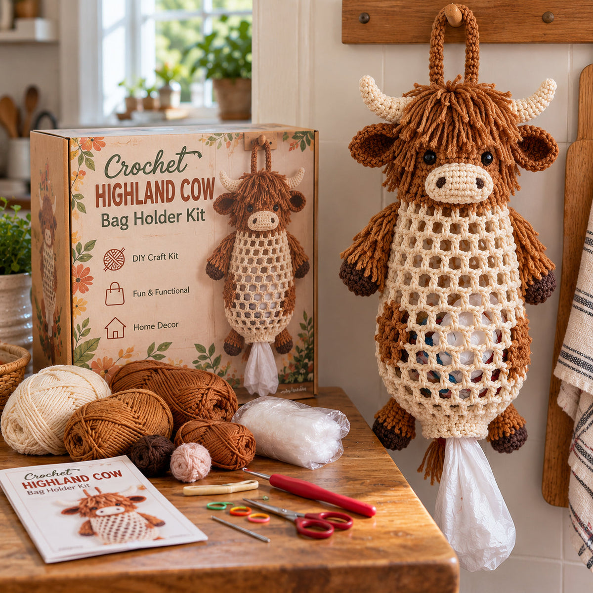 Crochet Animal Bag Holder DIY Kit – BUY 2 FREE SHIPPING