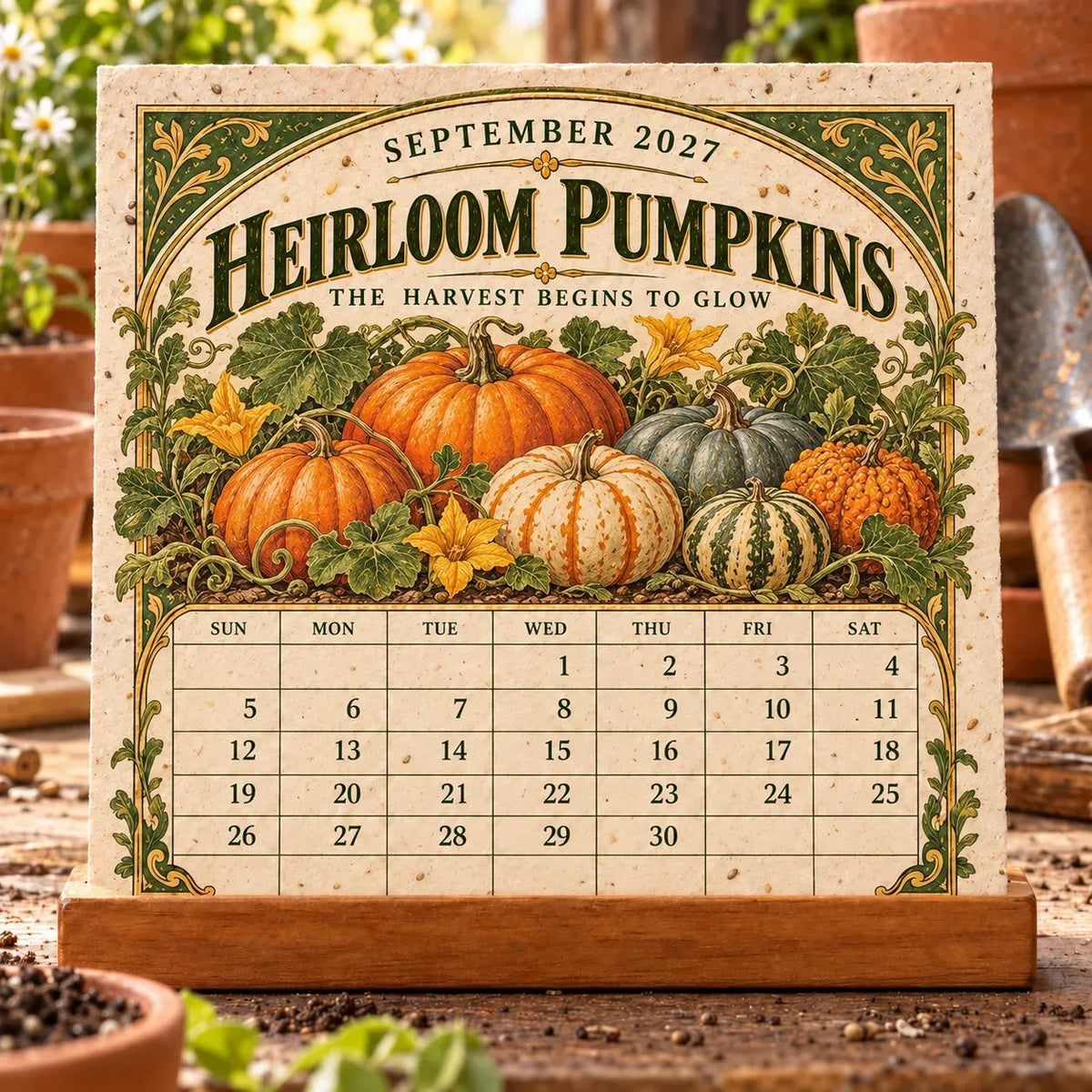 🌱 2027 Heirloom Garden Plantable Seed Calendar🌼