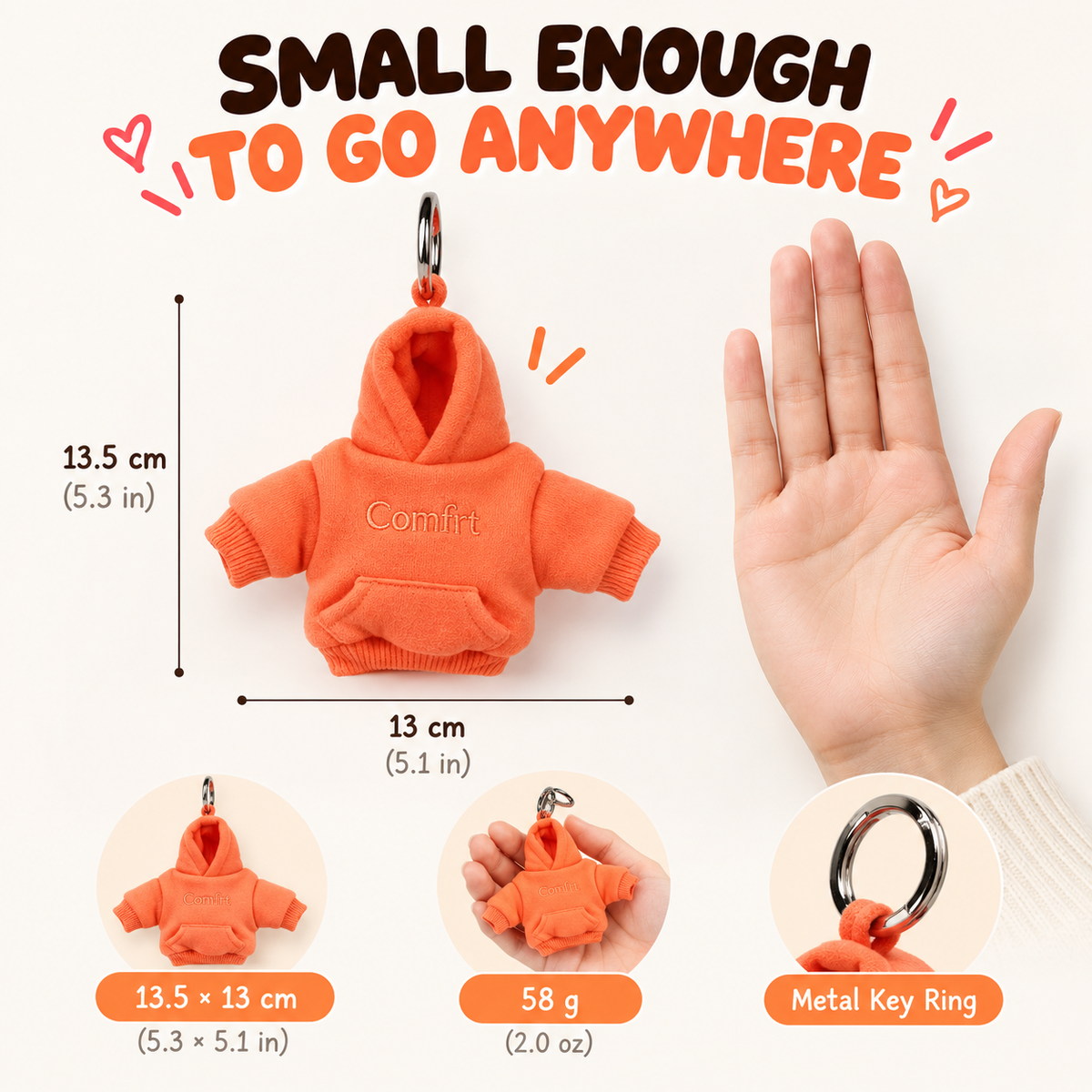 🎁Last Day 49% OFF🔥A Little Squeeze of Calm: Mini Hoodie Stress Ball Keychain 🧸🔑