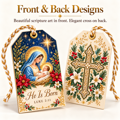 🎁12 CHRISTMAS GIFT TAGS WITH BIBLICAL BLESSINGS📖