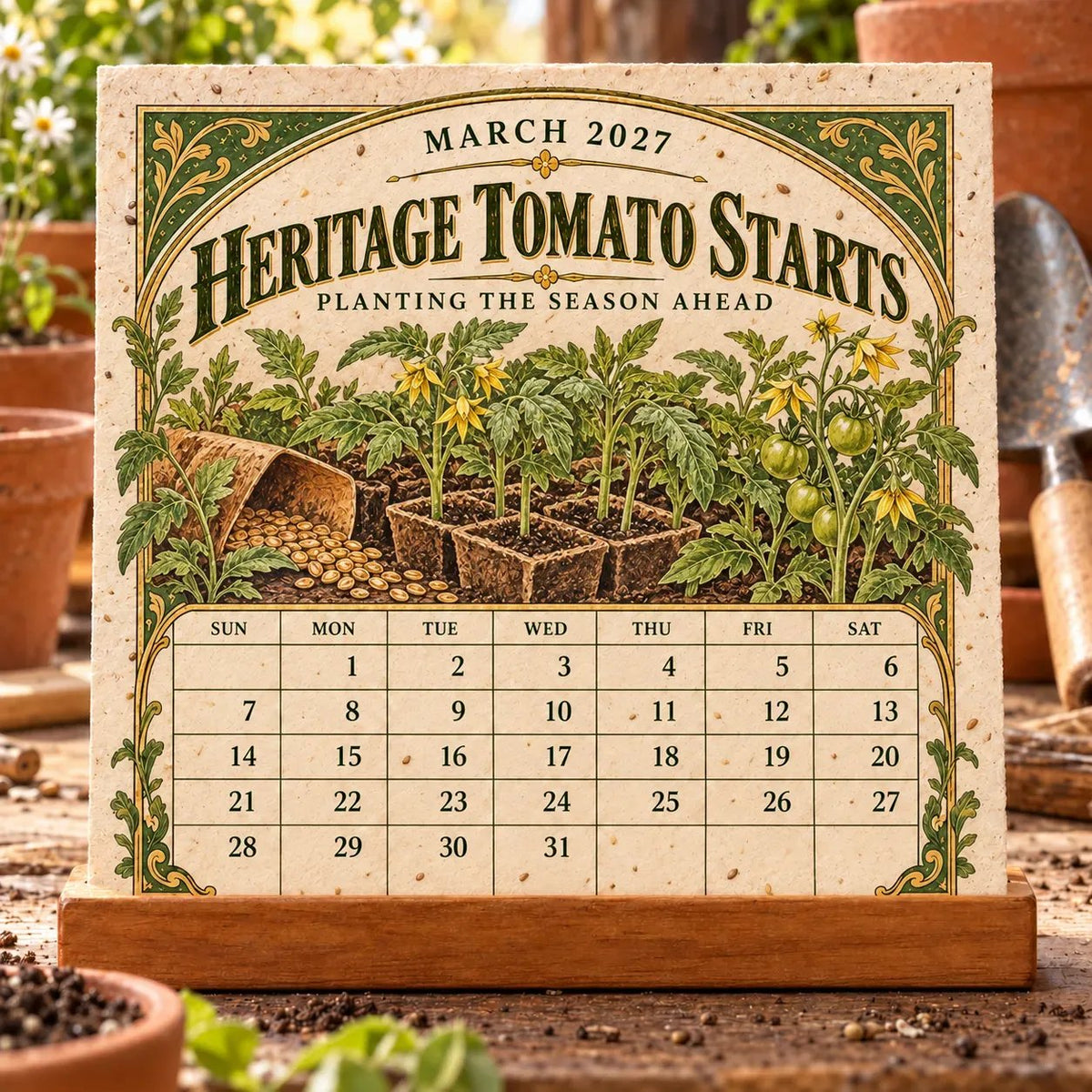 🌱 2027 Heirloom Garden Plantable Seed Calendar🌼