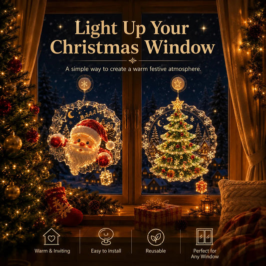 🎄Lighted Christmas Window Decoration with Suction Cup