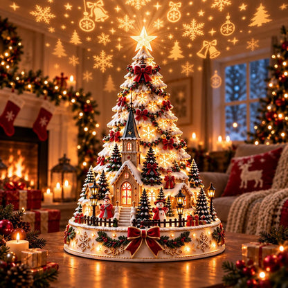 🤩70% OFF🎄Christmas Village Projection Centerpiece – BUY 2 FREE SHIPPING