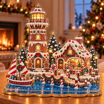 🎄 LAST DAY 49% OFF – Premium 2D Pearl Christmas Lighthouse Diamond Painting Art Kit