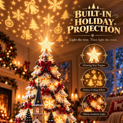 🤩70% OFF🎄Christmas Village Projection Centerpiece – BUY 2 FREE SHIPPING