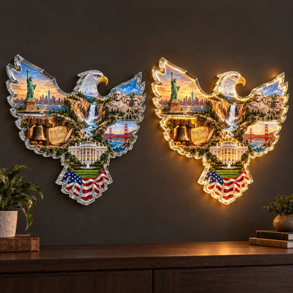 🦅American Heritage Lighted Eagle Wall Art ✨