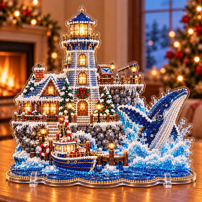 🎄 LAST DAY 49% OFF – Premium 2D Pearl Christmas Lighthouse Diamond Painting Art Kit
