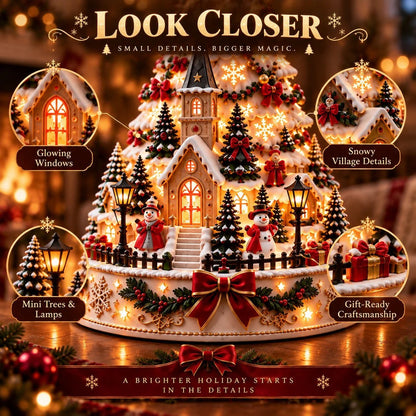 🤩70% OFF🎄Christmas Village Projection Centerpiece – BUY 2 FREE SHIPPING