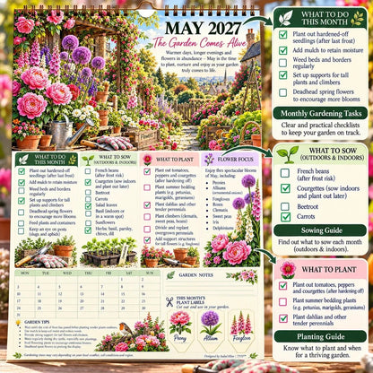 🌿2027 Four Seasons Gardening Calendar & Monthly Planner