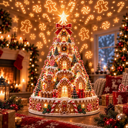 🤩70% OFF🎄Christmas Village Projection Centerpiece – BUY 2 FREE SHIPPING