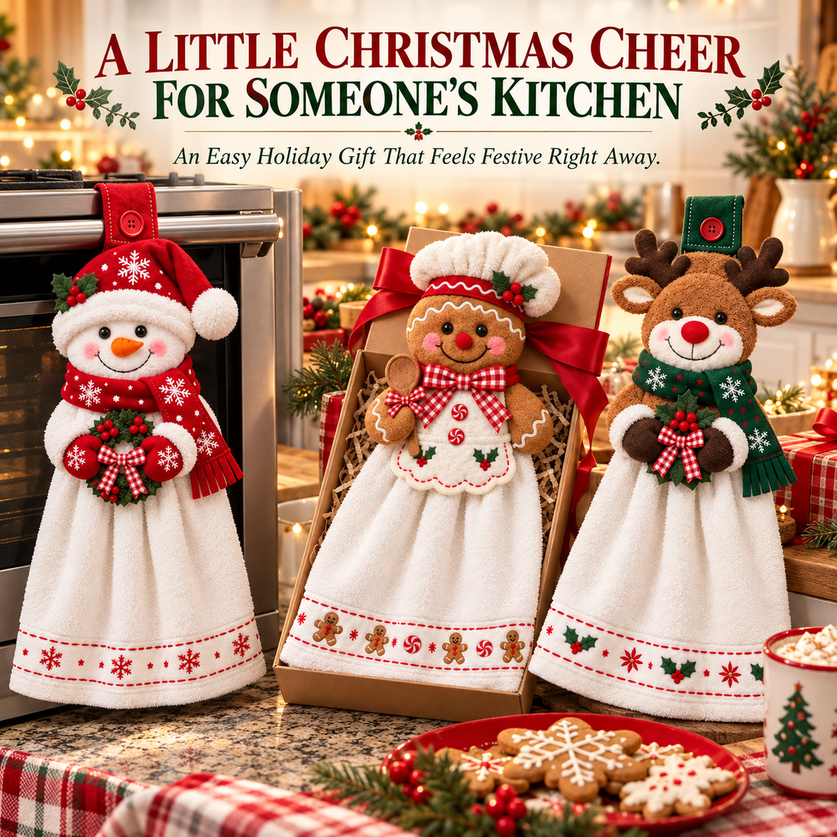 Christmas Hanging Kitchen Hand Towel