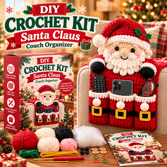 DIY Christmas Crochet Couch Organizer Kit
