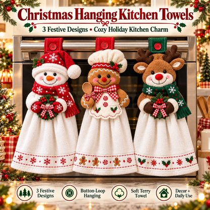 Christmas Hanging Kitchen Hand Towel