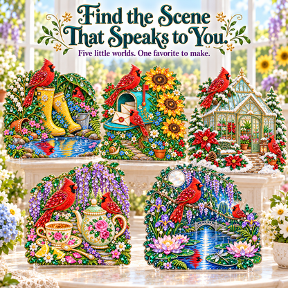 🐦Cardinal Garden Diamond Art Kits