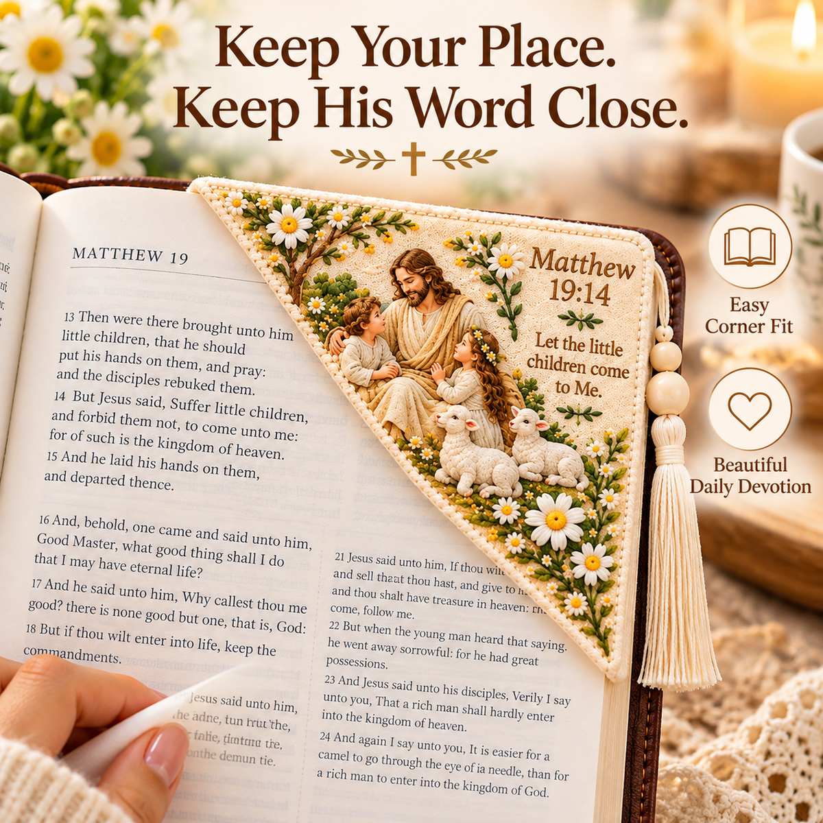 🔥LAST DAY 50% OFF - ✝️ Embroidered Bible Corner Bookmarks