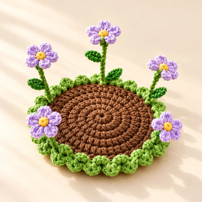 Handmade Crochet Floral Coaster | Everlasting Table Art 🌸