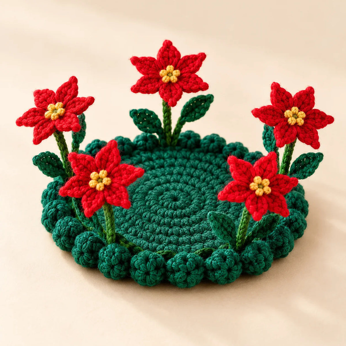 Handmade Crochet Floral Coaster | Everlasting Table Art 🌸