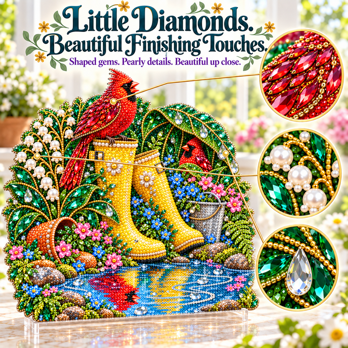 🐦Cardinal Garden Diamond Art Kits