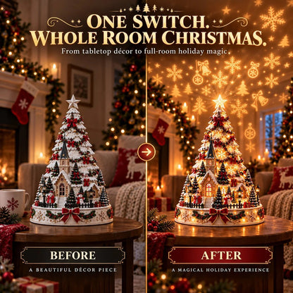 🤩70% OFF🎄Christmas Village Projection Centerpiece – BUY 2 FREE SHIPPING