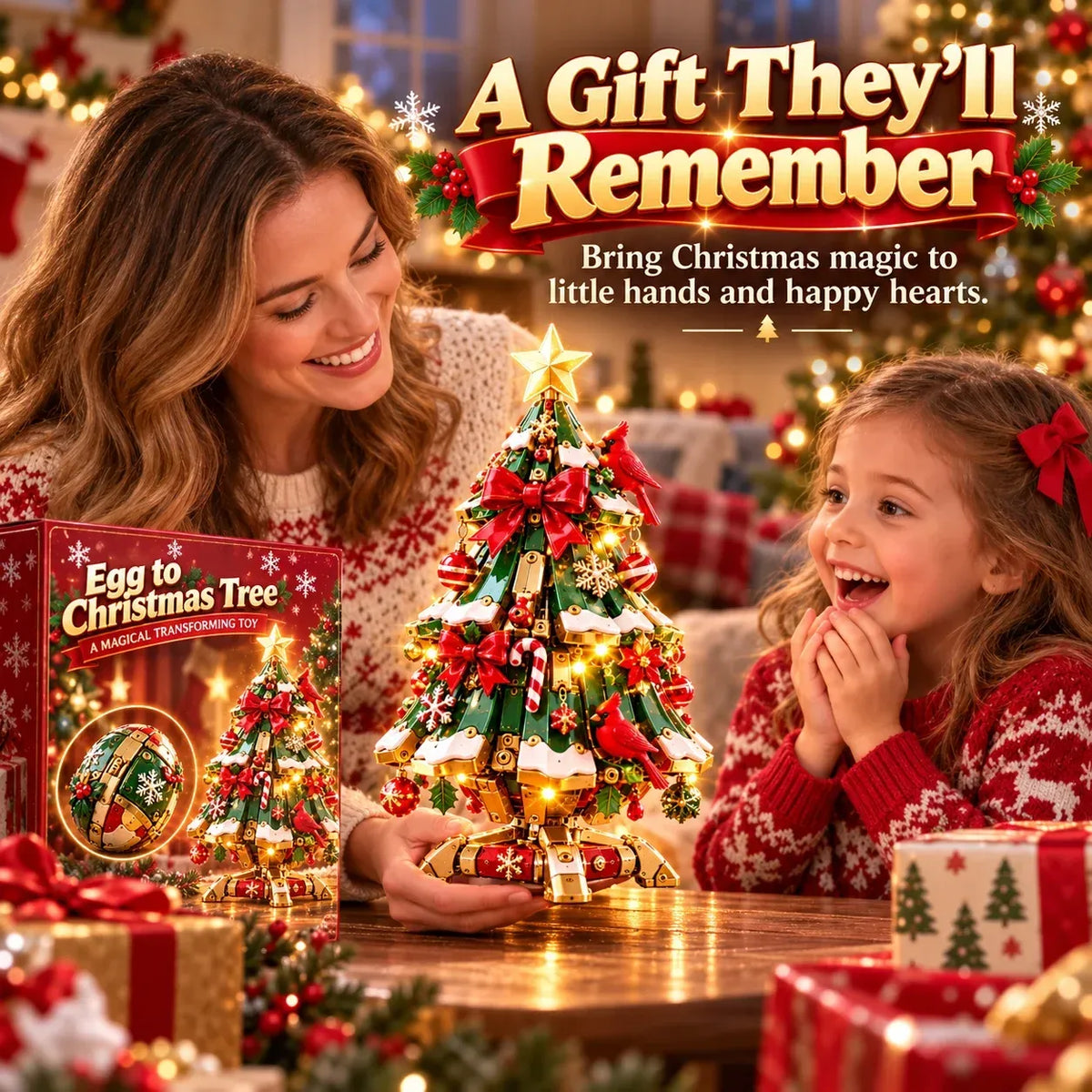 🔥 LAST DAY 49% OFF 🔥 Egg-to-Christmas Tree Magical Transforming Toy