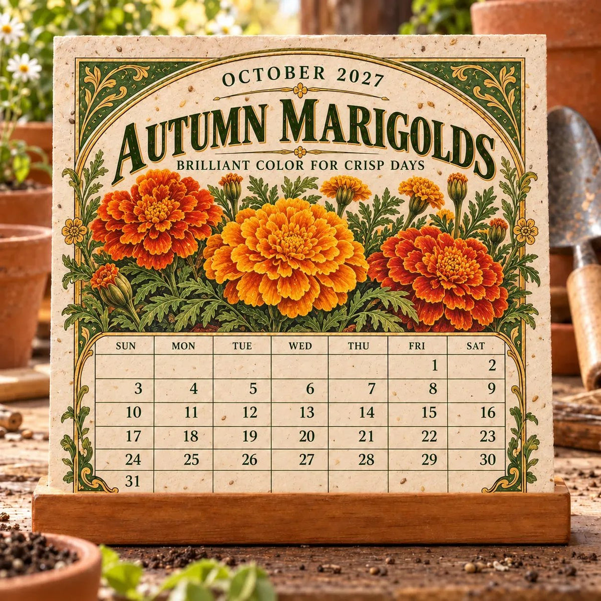 🌱 2027 Heirloom Garden Plantable Seed Calendar🌼