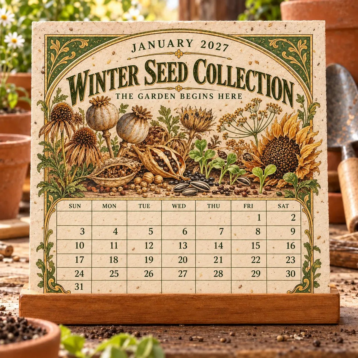🌱 2027 Heirloom Garden Plantable Seed Calendar🌼