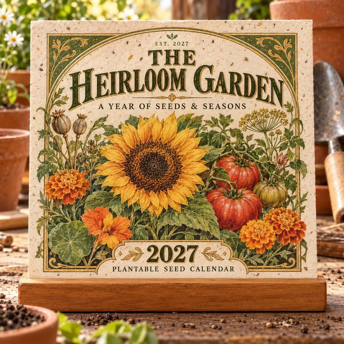 🌱 2027 Heirloom Garden Plantable Seed Calendar🌼